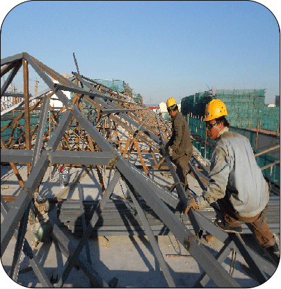 钢结构屋面平改坡-钢架安装